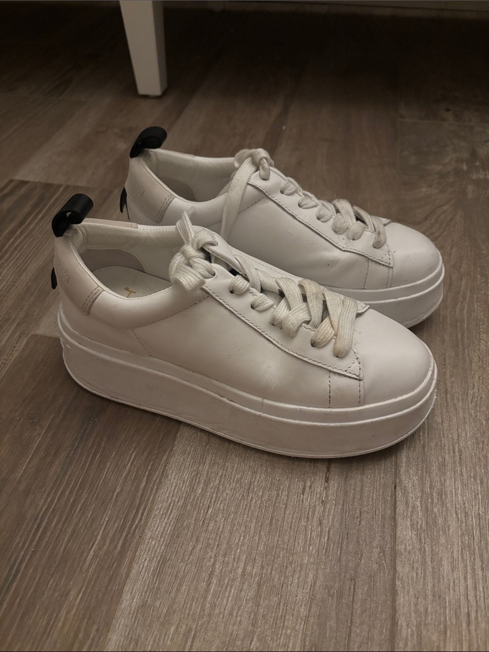 Ash White Platform Lace-Up Sneakers for Women